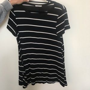 Acemi black and white striped dress